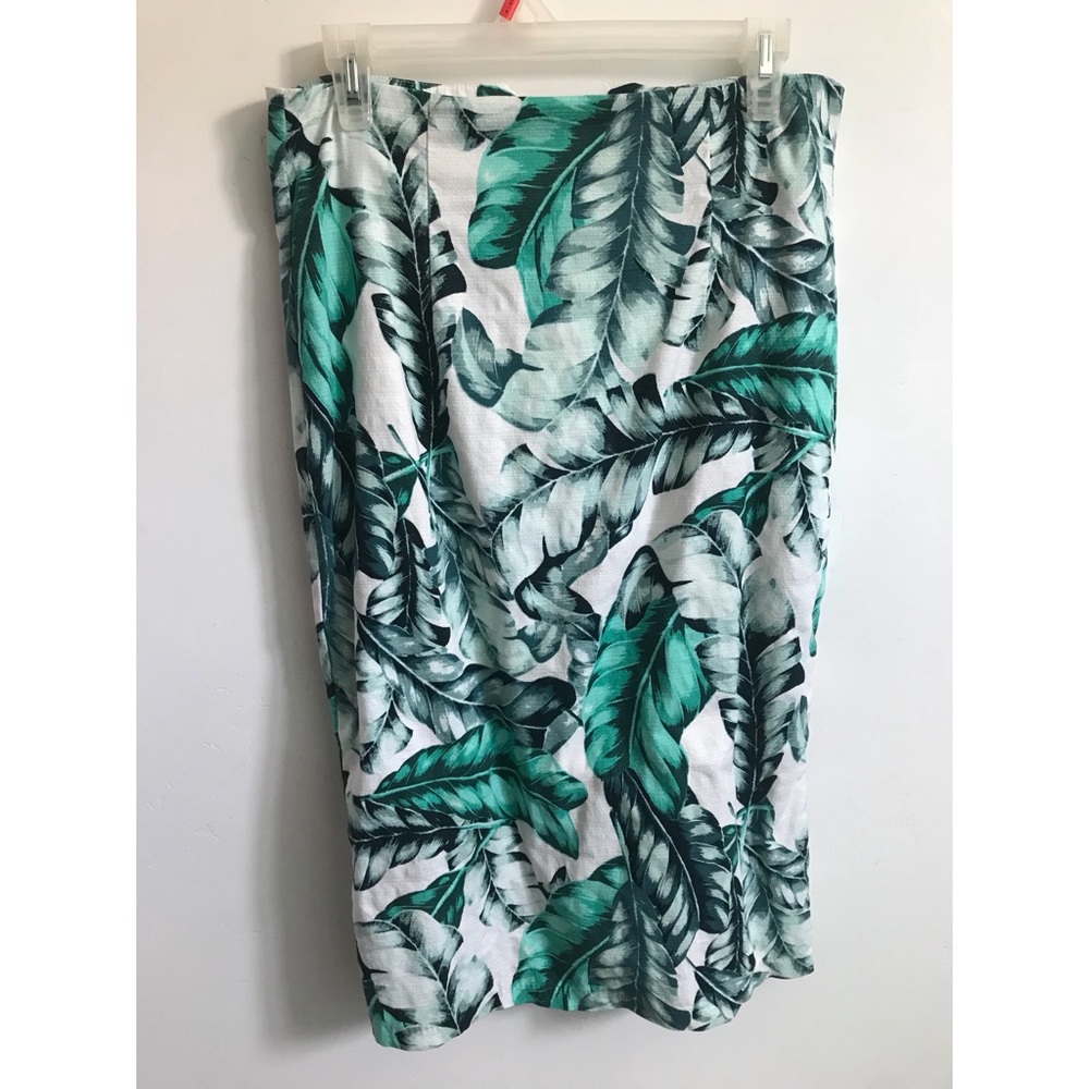 Eva Mendes Palm Pencil Skirt